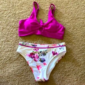 New 2 piece swimsuit. High waisted bright colors